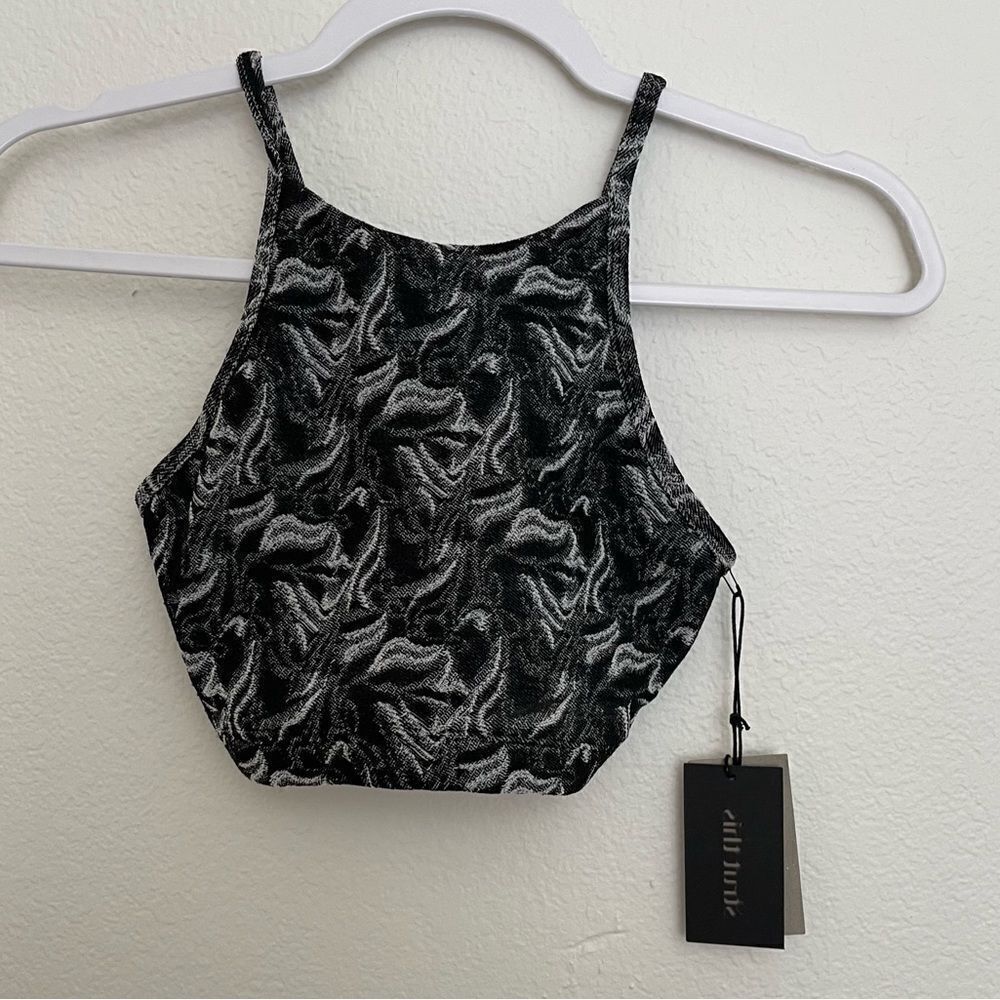 NWT Strut this! Black and White Marble Sports Bra